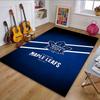 "Tappeto Fantasia Logo Toronto Maple Leafs su Sfondo Blu, Tappetino Antiscivolo Adatto per Divani del Soggiorno e della Camera da Letto"
