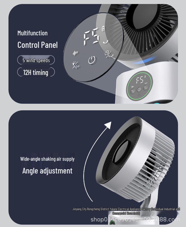 Portable Silent Desk Fan: Handheld & Clip-On Model Rechargeable