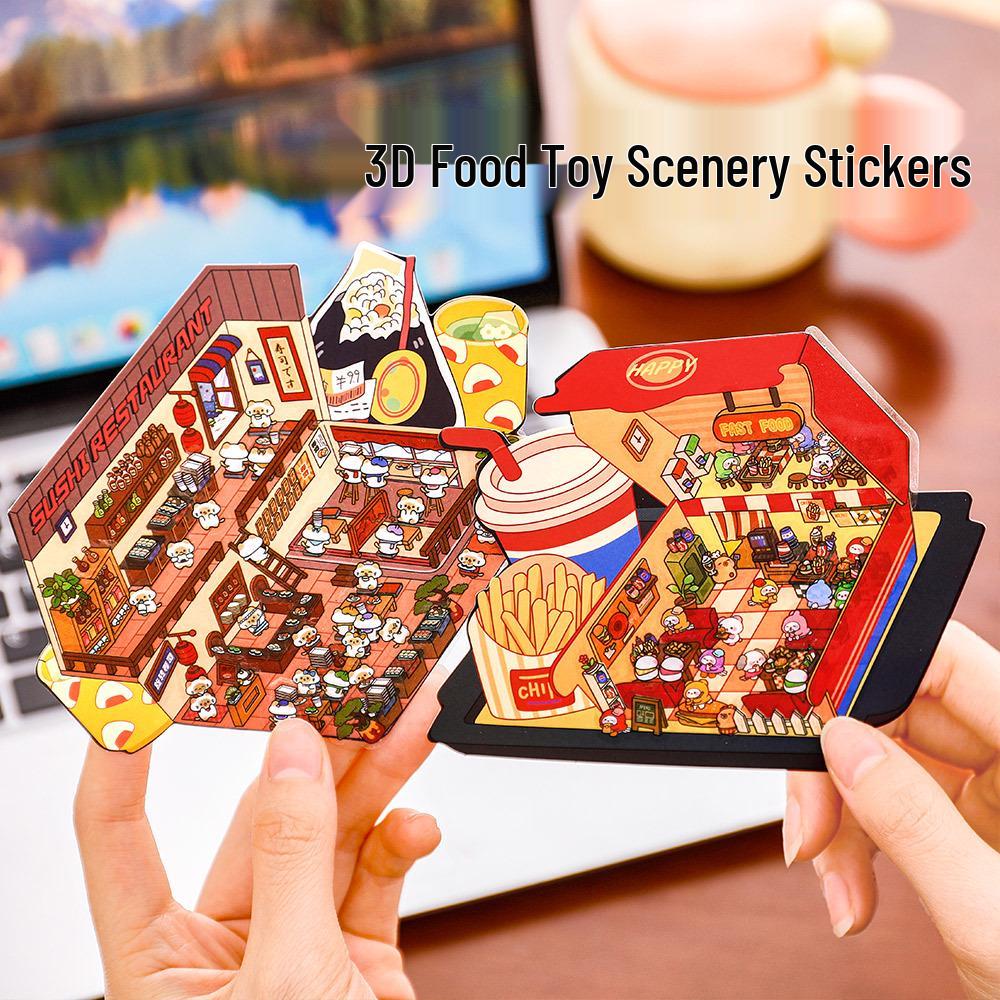 

3D Landscape Miniature Stickers for DIY Journals & New Year Gifts