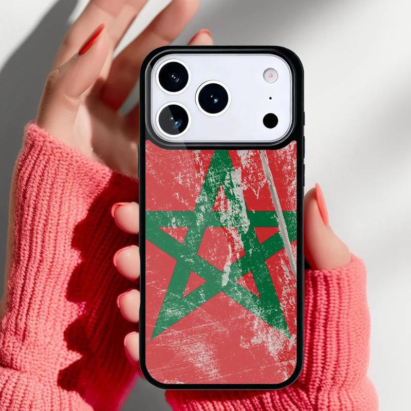 Marokko Flagge Wappen weiche Handyhülle für iPhone 17 16 15 14 13 Pro Max Rückabdeckung für 12 11 Pro Hülle