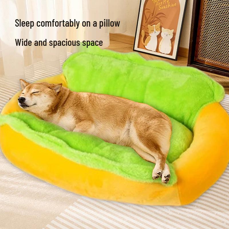 Hot Dog Shaped Pet Bed: Super Soft, Warm, and Universal for Cats and Small Dogs