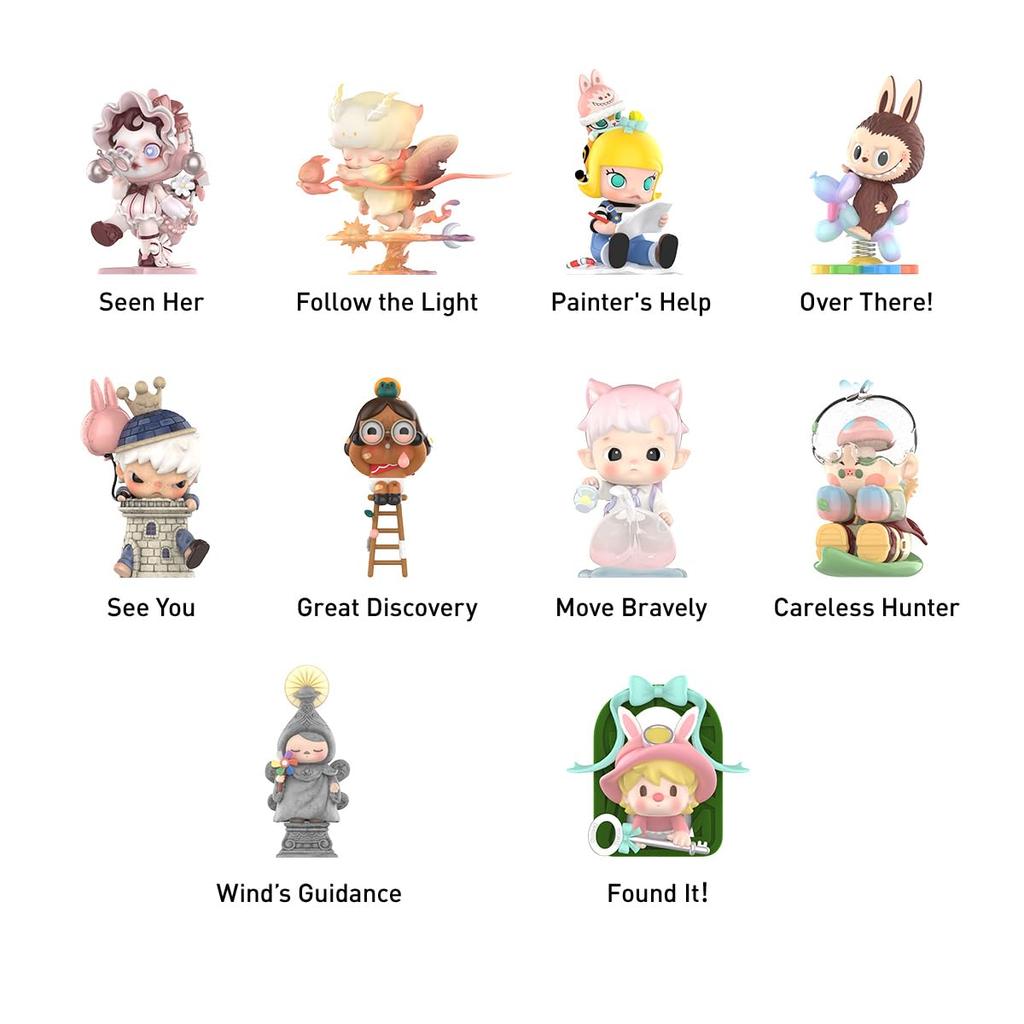 POP MART Seria Finding MOKOKO [Pudełko Mix 10 szt.] Figurki Pop Mart Gachapon w Ślepych Pudełkach, Modele Plastikowe, Zabawki Premium, Miękki Winyl PVC, Oryginalne