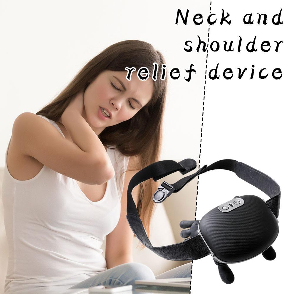 Finger Pressure Neck Massager Heated Back and Shoulder Massager Electric Kneading Neck Deep Massage Muscle Relax