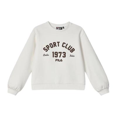 Casual Comfortable Knitted Letter Pullover American Sweatshirt Women Sweatshirt Cloud-Mushroom-White F11W419202F-WT