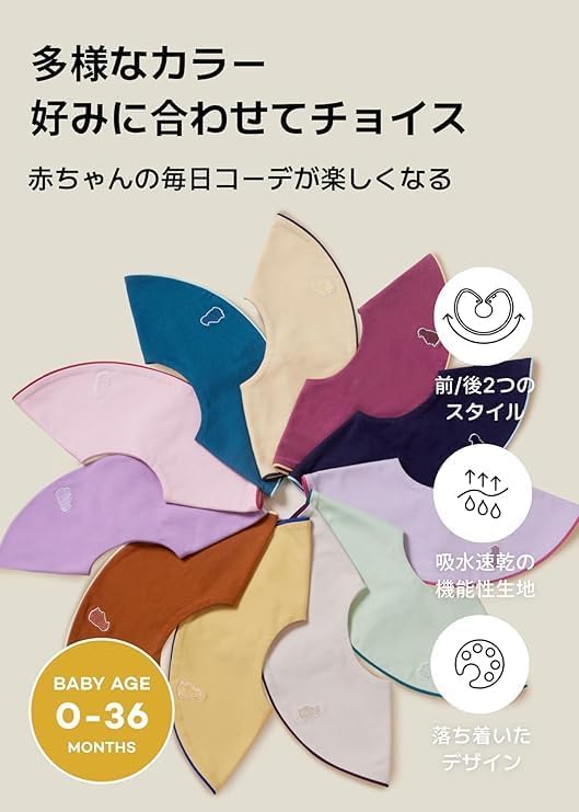 Konny Baby Bib Baby Absorbent and Quick For Girls and Baby Baby Shower 5 Gold Neutral Strawbery [Konny] Set, Bib, 360° Rolling, Drying, Simple, Boys,