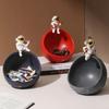 Nordic Creative Design Astronaut Fruit Dining Plate Ornaments Key Storage Living Room Dining Tabletop Entrance TV Cabinet Home Decoration