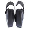 Sergio Rossi Beautiful W-strap leather heel sandals for women, black, size 35 shoes 35 blackUsed