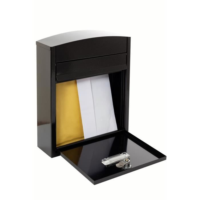 Boîte aux Lettres - ARREGUI - E5734 - Acier - Murale - Anti-pluie - Noir