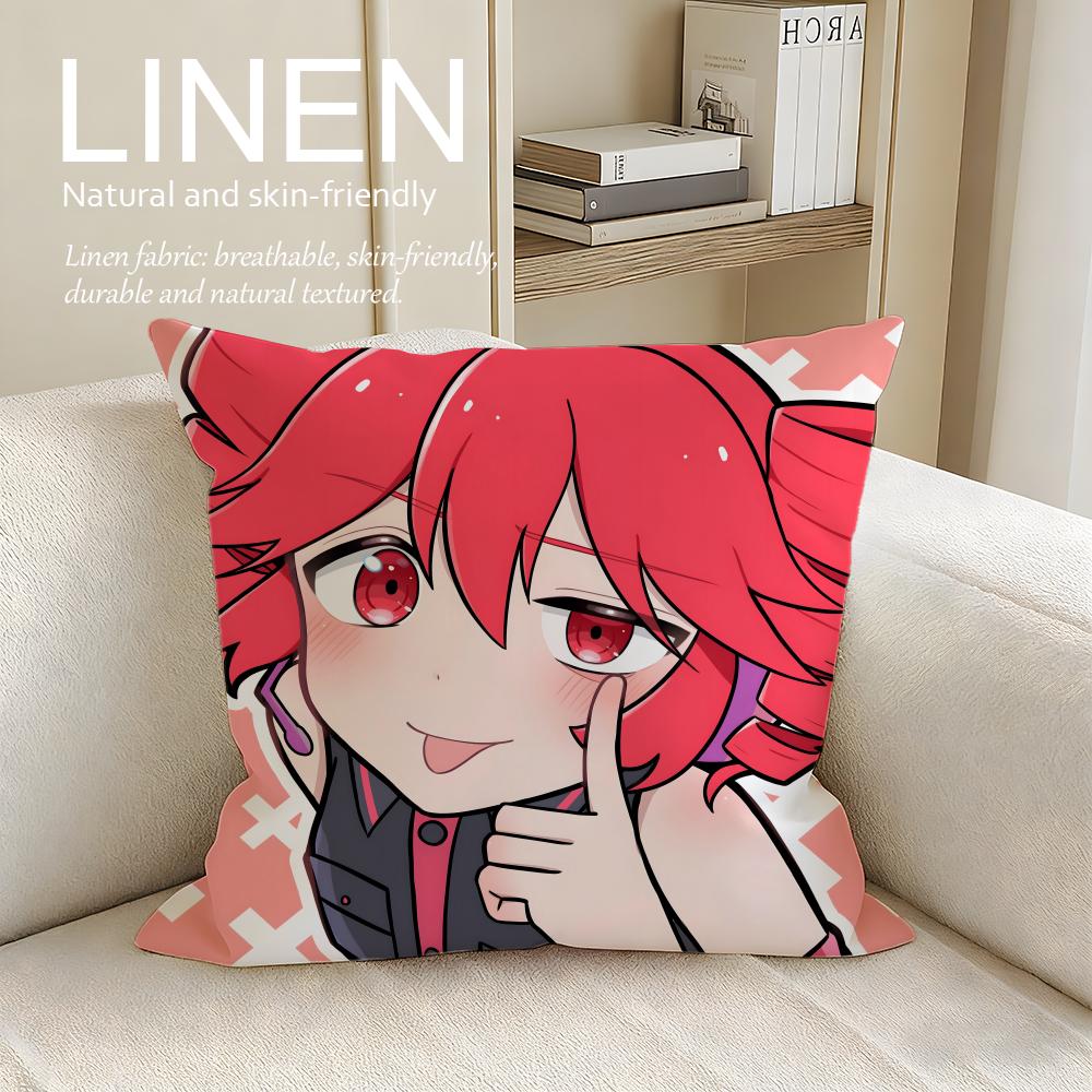

Cute Kasane Teto Anime Cushion Cover Pillowcase Set Pcs x x Breathable Washable Sofa Cushion Cover 30X30cm