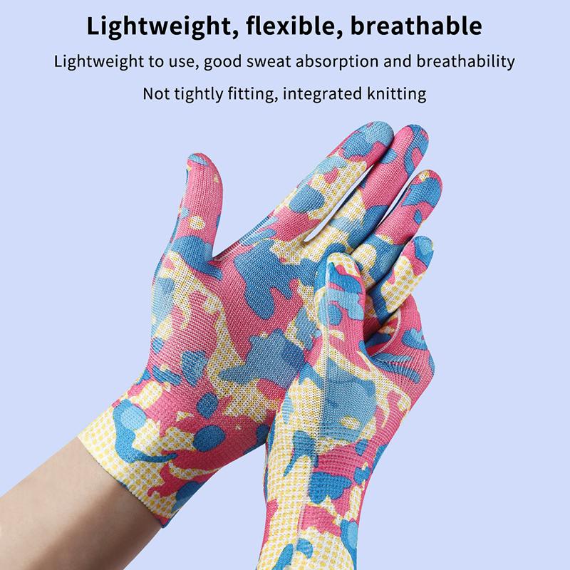 10 Pairs Gardening Labor Gloves for Women Nylon Outdoor Work Gloves Ideal for Planting Tasks