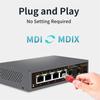 2,5 Gbit/s Ethernet-Switch 4 Ports 2500 Mbit/s Netzwerk-Switcher 2 Ports SFP+ Steckplatz 10G Home Lab Hub Internet-Splitter Plug and Play