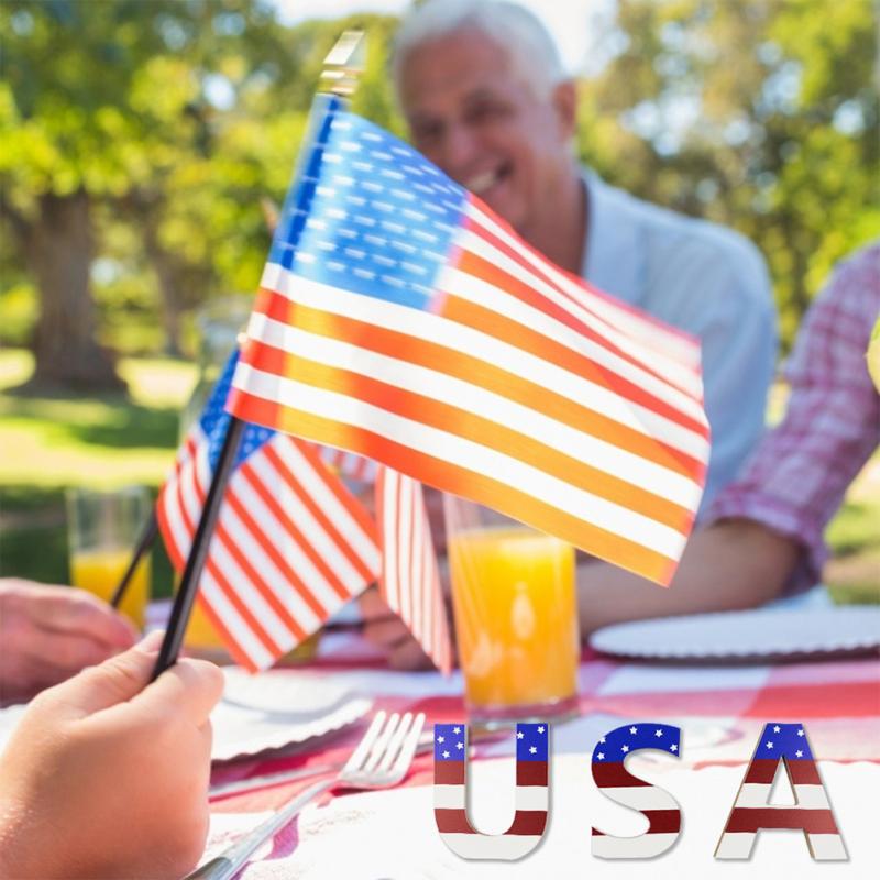 Hot,Wooden Plaques Ornaments Usa Letters Independence Day Party Decorations Home Decoration