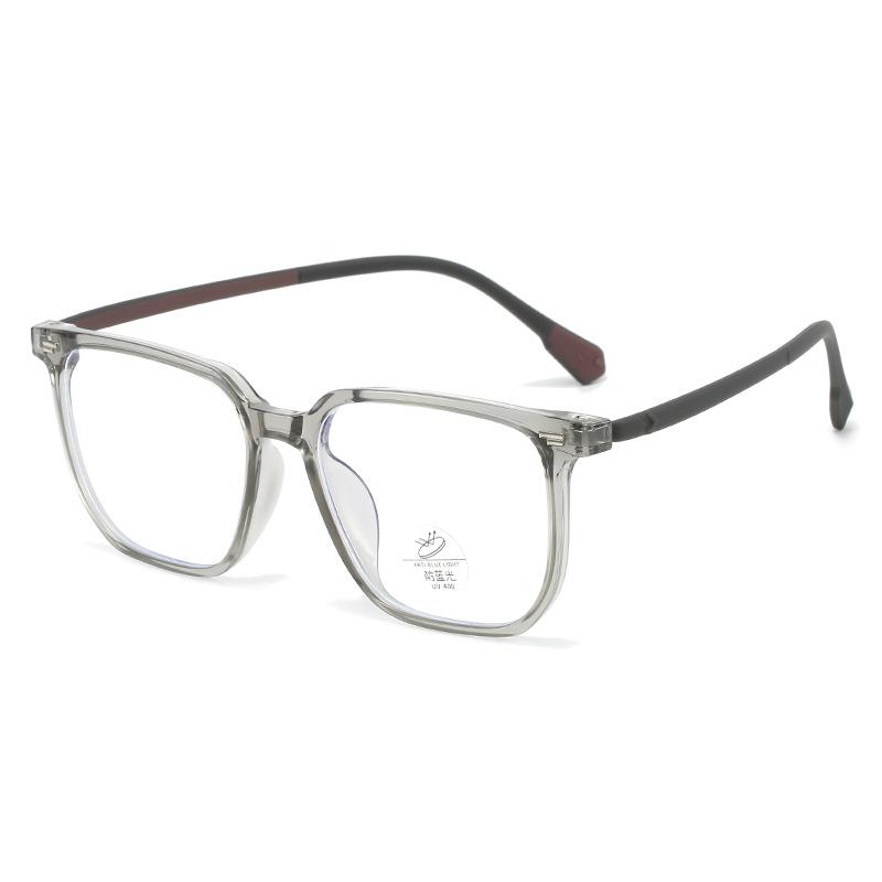 Oglindă simplă retro pătrată plată, Rame de ochelari rafinate de afaceri din silicon rambursabile pentru bărbați