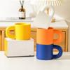 Fat Round Handgrip Novelty Cups Ceramic Cute Fat Handle Cup Personalized Milk Container  Home