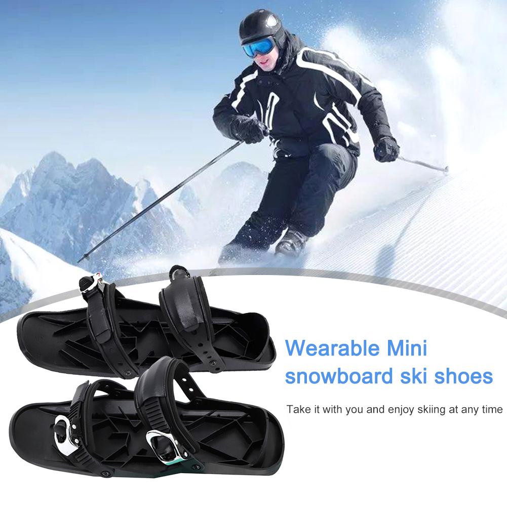 Mini Short Ski Skates Snowboardstiefel Skiboards Verstellbare Kurze Mini Schlittschuh Ski Schuhe für Winter Outdoor Sport Zubehör