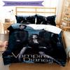 3pcs Vampire Diaries Bedding Set Duvet Cover Closure Includes 1 Duvet Cover & 2 Pillowcases, Soft and Comfortable for All Seasons.