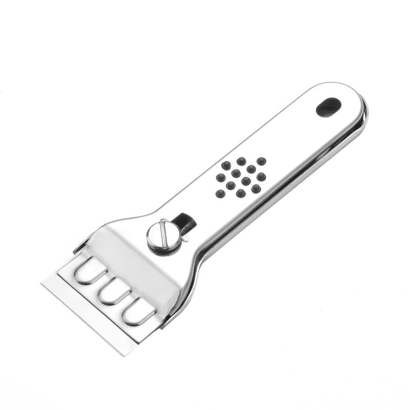 Stainless Steel Hob Scraper Kitchen Glass&Ceramic Scraper With Replacement Blades Wall Floor Window Cleaning Scraper Tools