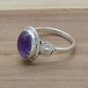 Amethyst Silver Women Ring, Natural Gemstone & 925 Sterling Silver Handmade Antique Jewelry, Valentine's Day Gift For Her