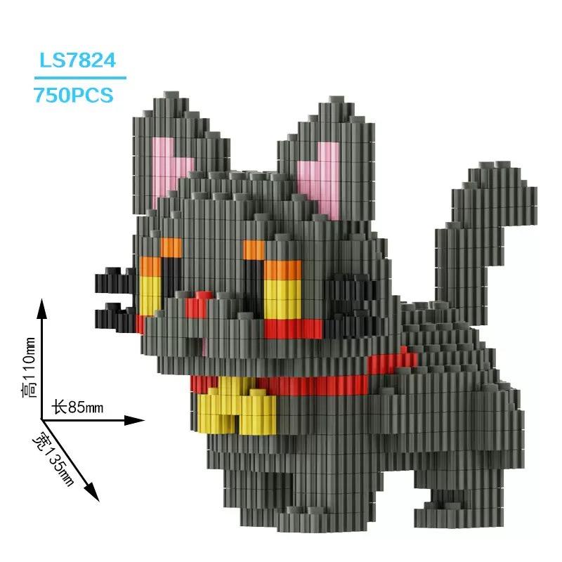 2025 New 10000+pcs Orange Cat Building Blocks Toy Desktop Decoration Children's Adult Toys Birthday Gift Creative Collection