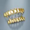 Hip Hop Teeth Grillz Top Bottom Set 18K Gold Teeth Jewelry Trendy Fangs Glossy Teeth  Events
