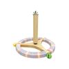 Bird Cage Rotating Perch Toy For Parakeets Conures Lovebirds Wood Cotton Rope Rotating Exercise Activity Accessories