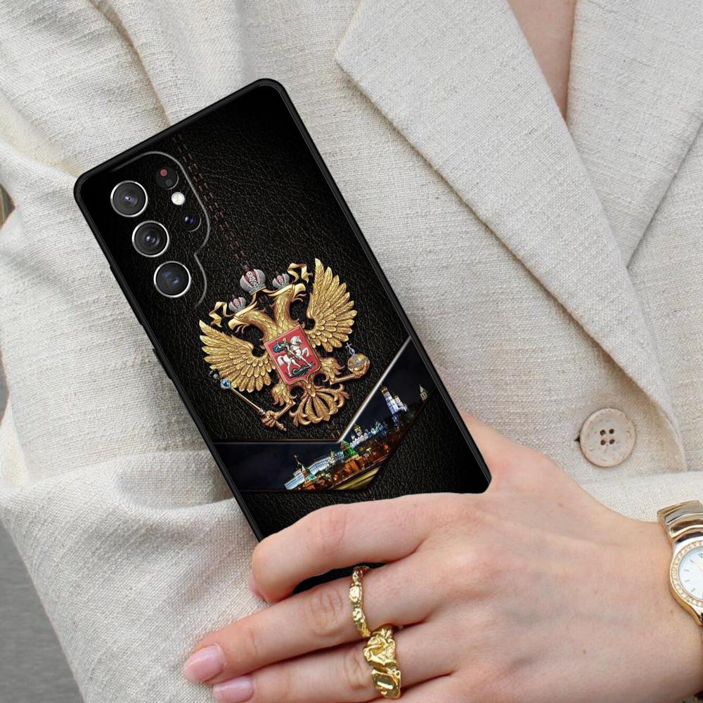 Russia Flag national emblem Cell Phone Case for Samsung Galaxy S26 Ultra S25 S24 S23 S22 S21 S20 Note10 Cover