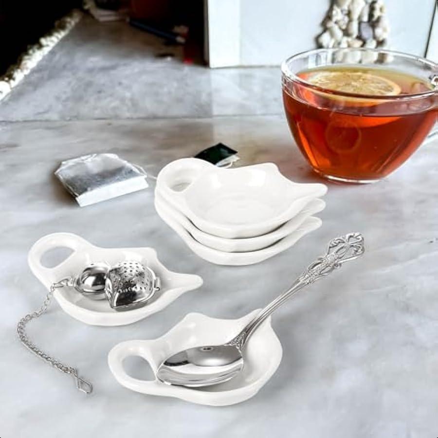 

Набор из 12 подставок для чайных пакетиков в форме чайника, керамическая подставка для чайных пакетиков для использованных чайных пакетиков, милая тарелочка для чайных пакетиков, подставка для чайных пакетиков Se United States