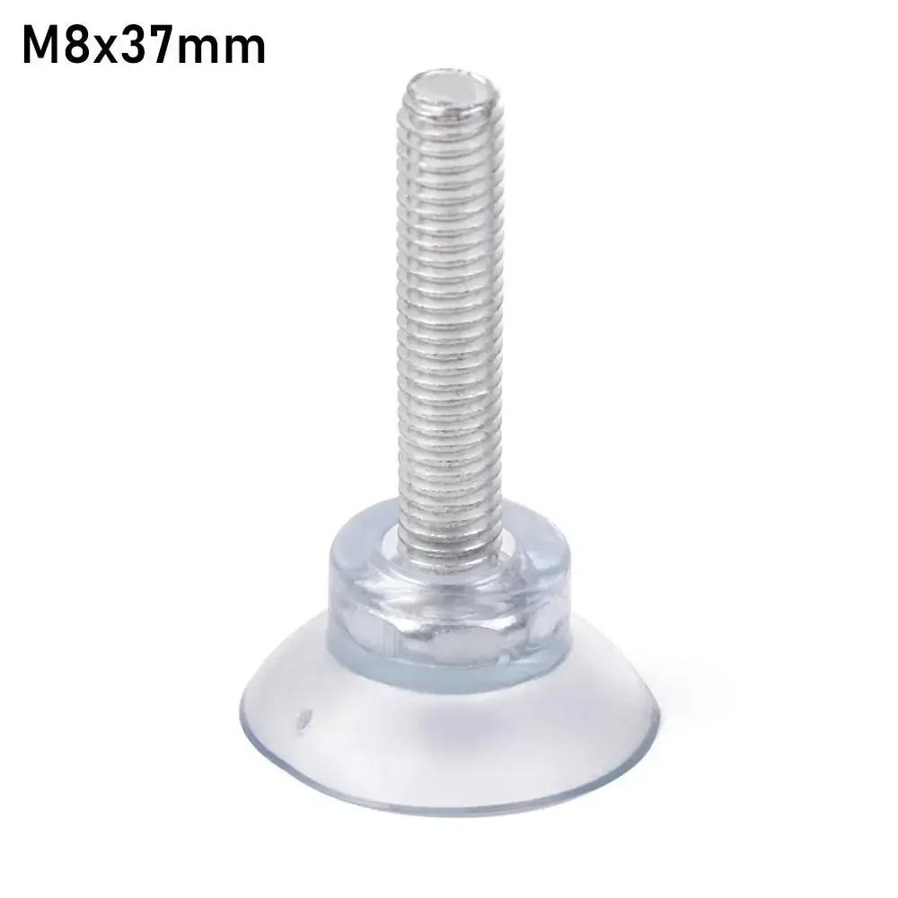 5/10Pcs M6/M8 Screw Rubber Suction Cup Transparent Suckers Turn Nut Glass Table Tops Storage Tool Hooks