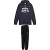Warm Hooded Sweatshirt And Fleece-Lined Mid-Waist Long Pants Casual Sports Set Men Sets 625313+534935