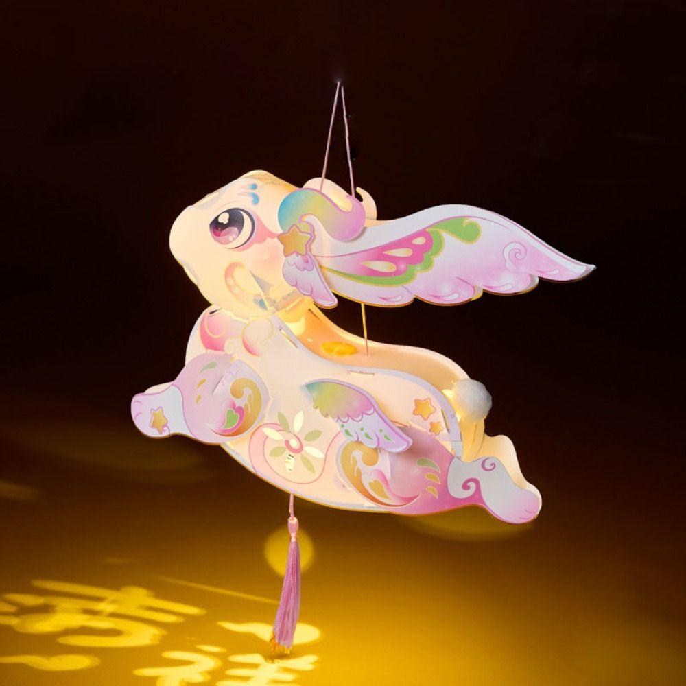 Handmade Rabbit Lantern Flying Rabbit Mid-Autumn Festival Lantern  Children
