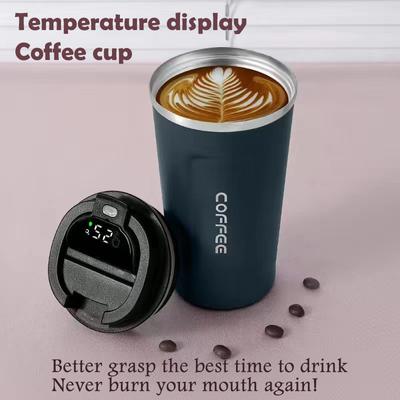 380/510ml  Stainless Portable Travel Mug  Stainless Steel Smart Coffee Tumbler Thermos Cup with Intelligent Temperature Display