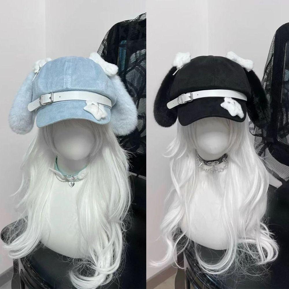 Cute Sweet Style Women's Berets Dog Eared Soft Fabric Visors Cap Winter Accessories Newsboy Hat Autumn Winter