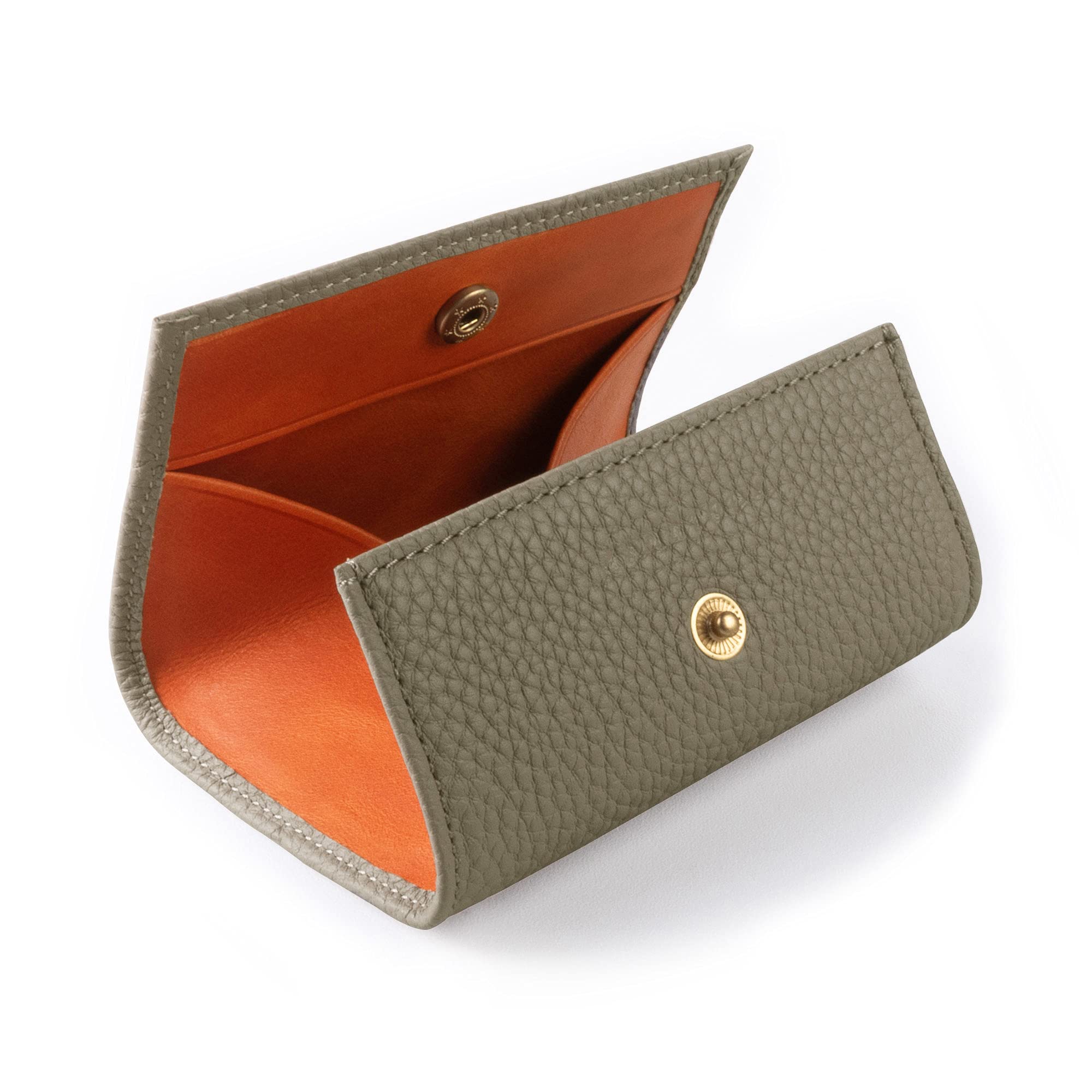 

Genuine leather coin case with card shrink tanned coin card beige [HANATORA] pocket, leather, leather, purse, holder, CradCoin-Grege