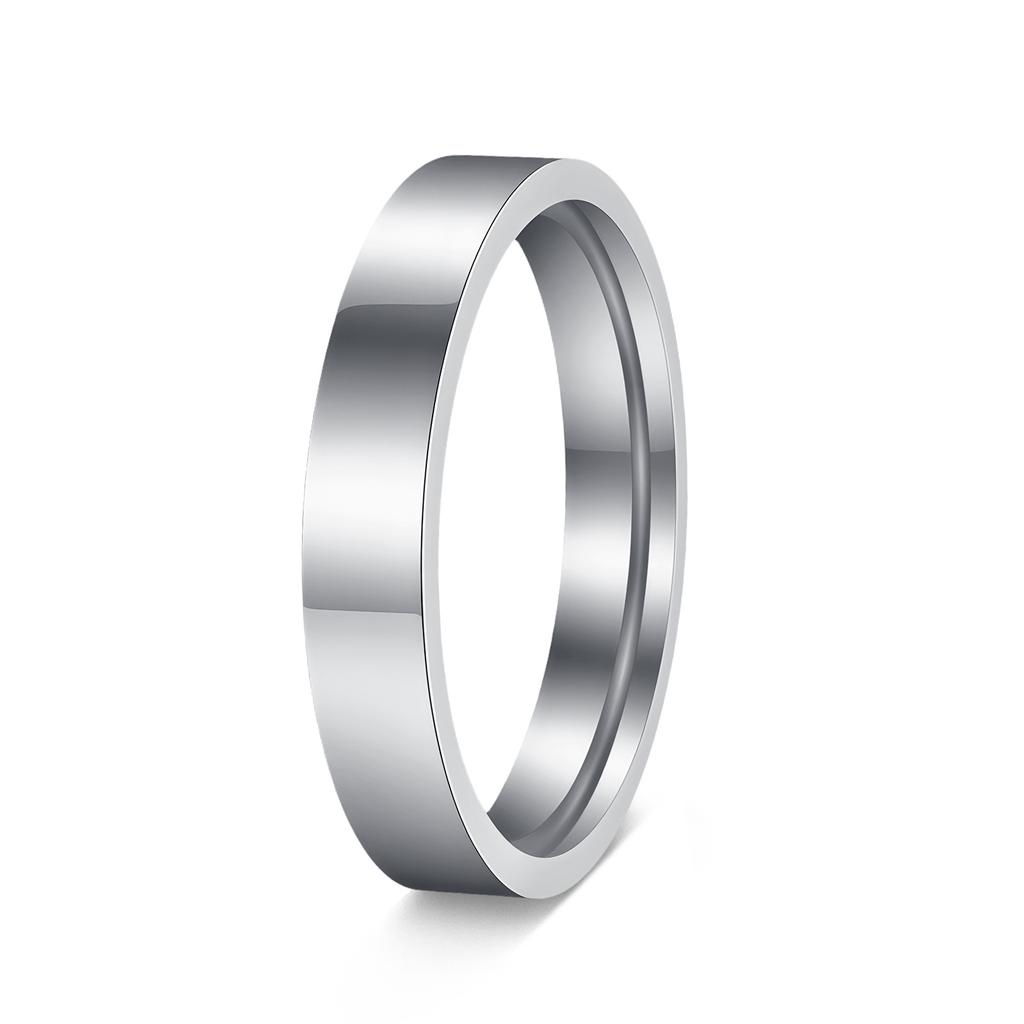Minimalistischer Modeschmuck Edelstahl Partnerringe Poliertes Band 4mm 6mm 8mm Größen