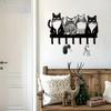 1pc Adorable Cat Wall Hook Coat Towel Key Holder Metal Home Decor Gift