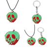 Halloween Horror Apple Pendant Necklace With Alloy Material For Costume Wear And Gift