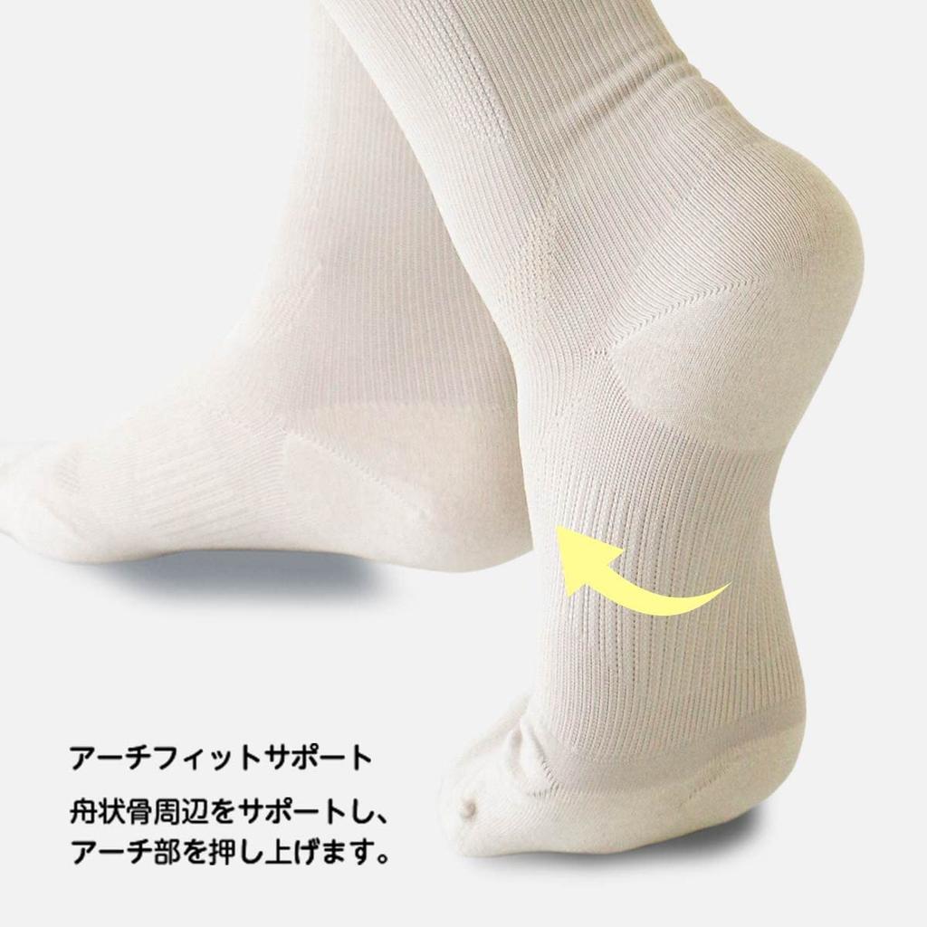 Naigai Compression High Socks with Arch Fit 23hPa at the Foot and 30hPa at the Made in Gift 90301006 Women's Support, Ankle, Japan, Idea, (Size