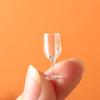10Pcs/Set Miniature Red Wine Glass DIY Pretend Play Toys Solid 1:12 Dollhouse Scene Mini Clear Wine Cup Dollhouse Accessories