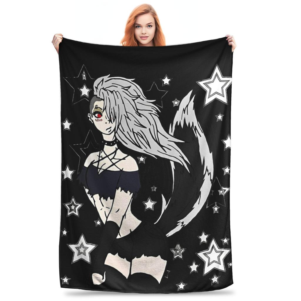 Loona Wolf Flannel Throw Blankets  Blanket for Home Travel Warm Bedroom Quilt