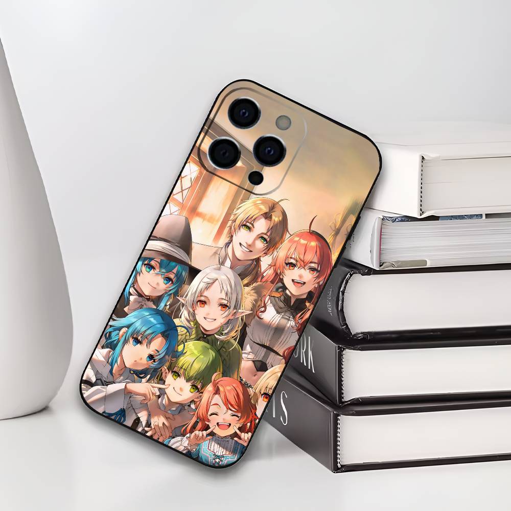 M-Mushoku Tensei Jobless Reincarnation Phone Case For iPhone 17,16,15,14,13,12,11 Plus,Pro Max,XS,Soft Black Cover