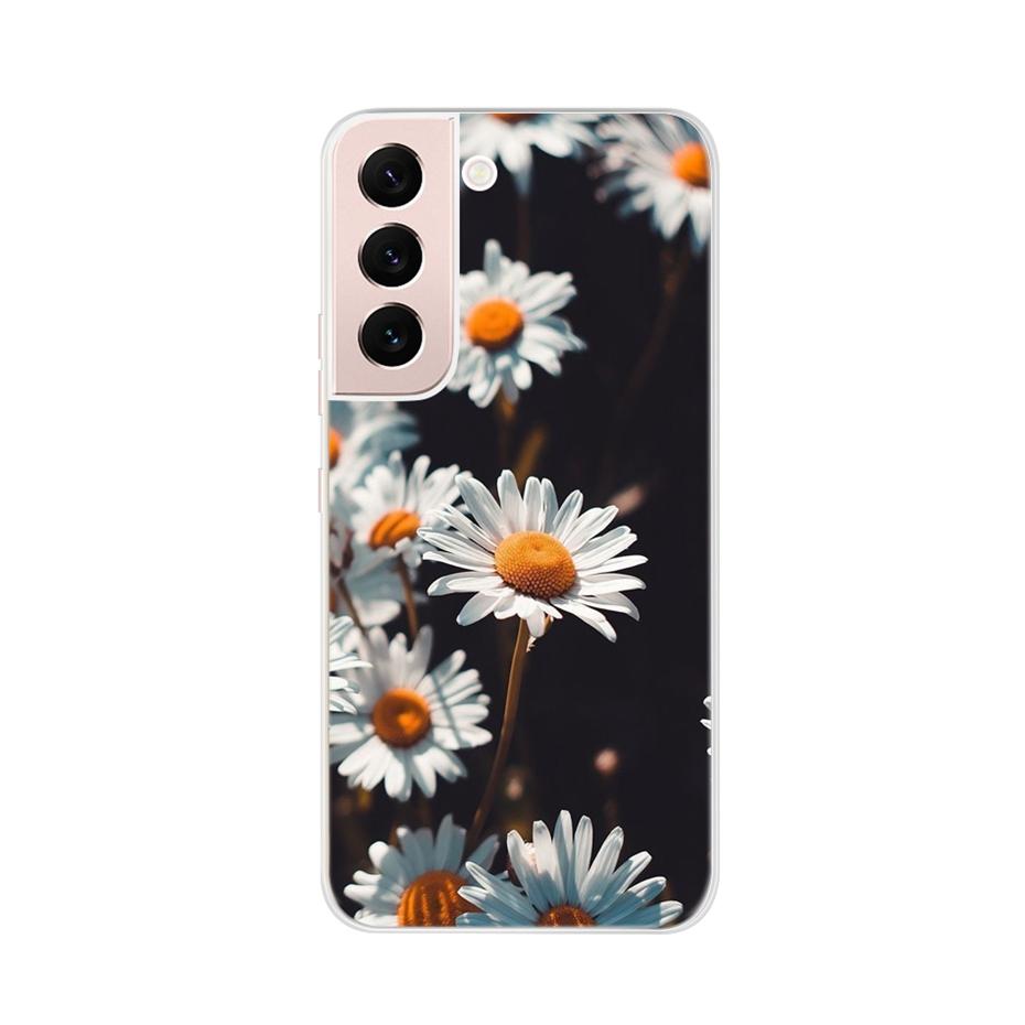 Beautiful Flower Phone Case For Samsung Galaxy S22 Pro S 22 Ultra 5G Case Cute Cat Soft Silicone TPU Cover For Samsung S22 22Pro