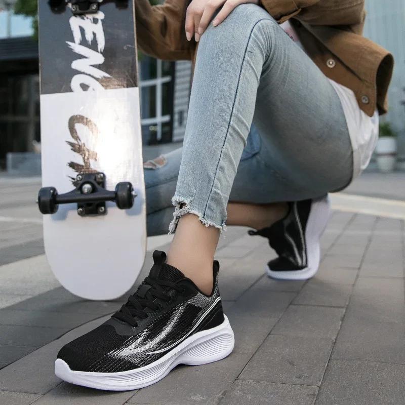 Fashion 2025 Summer Women's Mesh Shoes Lightweight Sneakers Breathable Thick Sole Comfortable Casual Shoes Zapatos De Mujer Chaussure