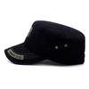 Unisex US Letter Embroidery Military Cap Spring Autumn Outdoor Adjustable Casual Hats Men Flat Top Caps