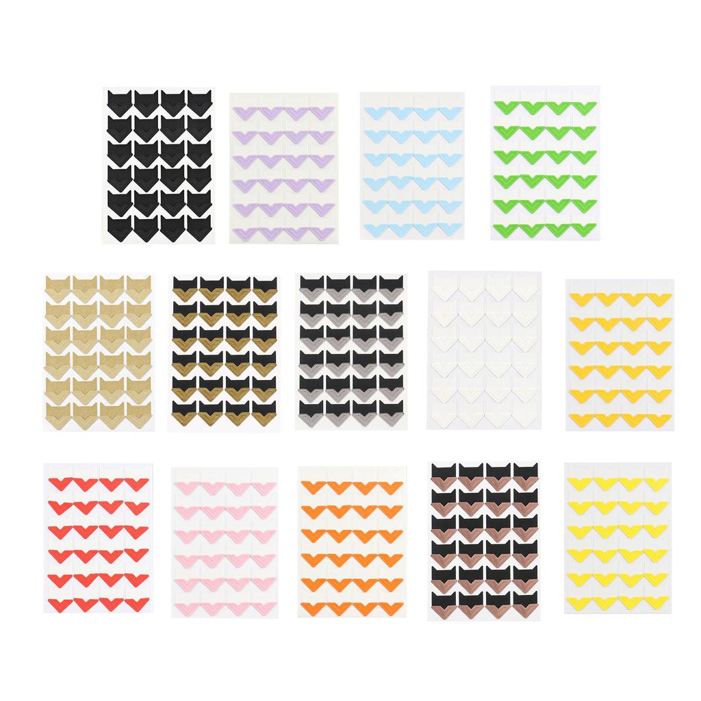 5PCS Colorful Corner Stickers Self Adhesive Paper Sticker for DIY Pictures Album Stylish Photo Albums Scrapbooking Tool