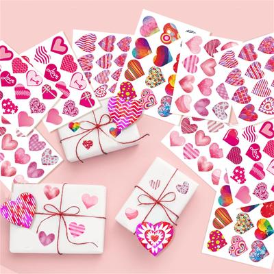 Dekorationsrequisiten zum Valentinstag, Liebesgeschenke, Siegelaufkleber, Klebeaufkleber, Partyzubehör, 4 Bögen, 48 Stück/Set