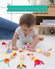 Cute Creative Hand-Crank Baby Grasping Toy with Teether and Bell Plush Rattle