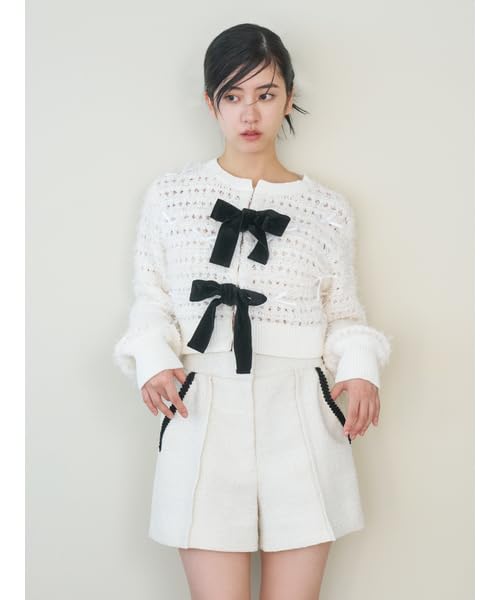 Lily Brown Women's Lamé Tweed Shorts (LWFP251129) IVR