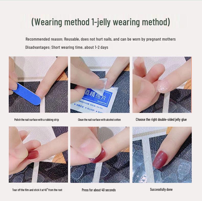 Handmade UV Gel Blush Tulip Press-On Nails - Reusable Nail Art Patches