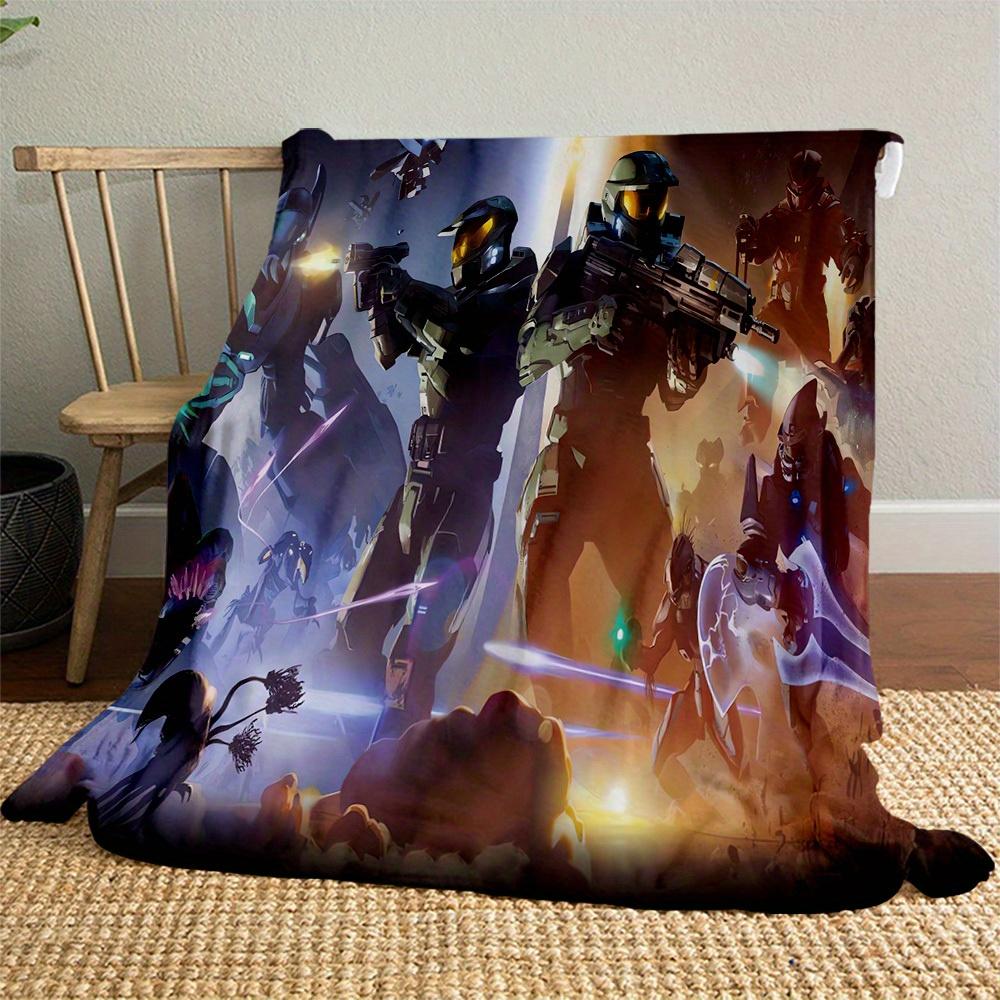 1pc Combat Theme Design Flannel Blanket - 3D Printed Soft Warm, All-Season Lightweight Throw for Camping Travel Bed-080723