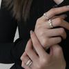 Stylish Unique Double Layer Textured Zirconia Ring For Women In Chic Minimalist Design
